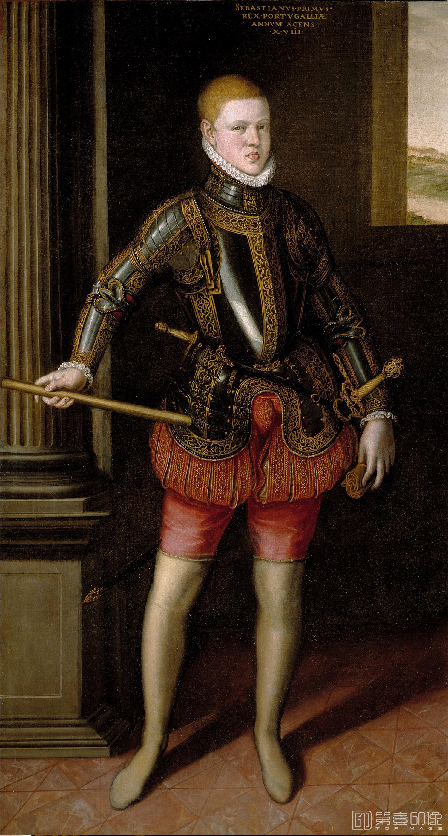 油画-西班牙普拉多美术馆油画藏画-Morales, Cristóbal de-El rey don Sebastián de Portugal-183cm x 100cm-1869